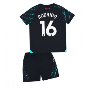 Maillot de foot Manchester City Rodri Hernandez #16 Troisième enfant 2023-24 Manches Courte (+ pantalon court)